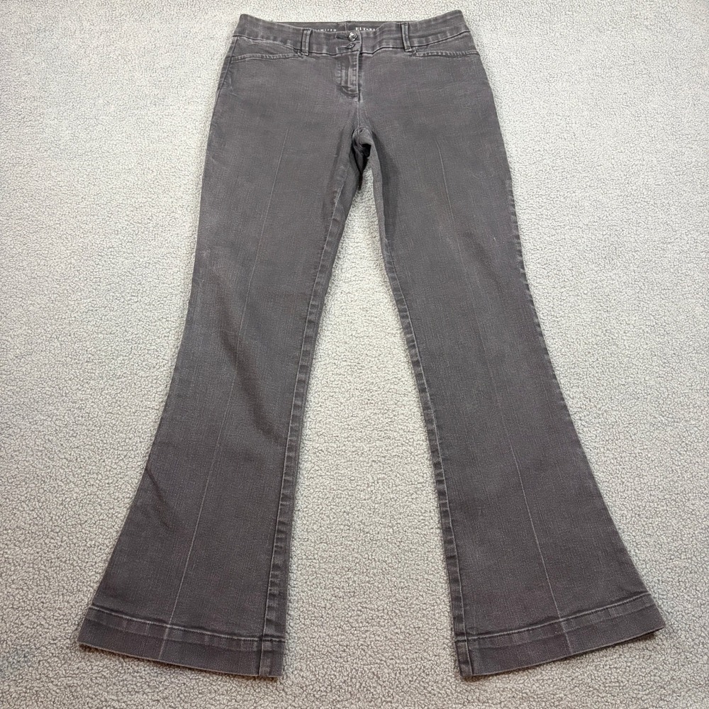 The Limited Jeans Womens 6 Gray Fit & Flare 678 Denim Stretch Flare Leg Pants